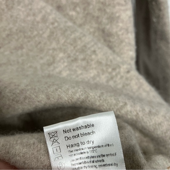 SOPHIA YANG Womens Merino Wool Minimalist Sweater V-neck Pullover Large - Picture 4 of 6